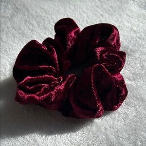 Elegant Burgundy Velvet Scrunchie